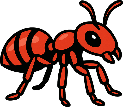hormiga.
In-Game asset.  2d.  High contrast.  No shadows