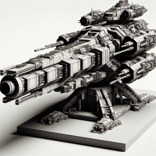 battle ship scifi scifi black canon base

Single Game Texture.  In-Game asset.  2d.  Blank background.  High contrast.  No shadows