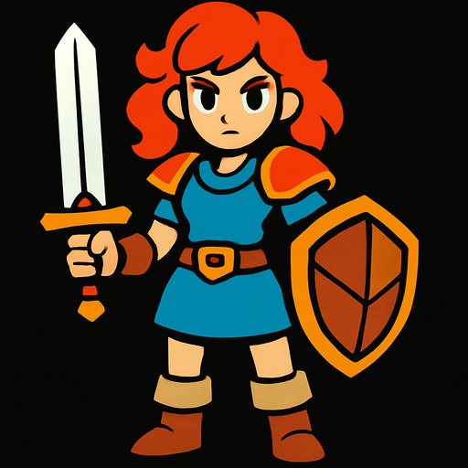 game Charakter.
In-Game asset.  2d.  High contrast.  No shadows