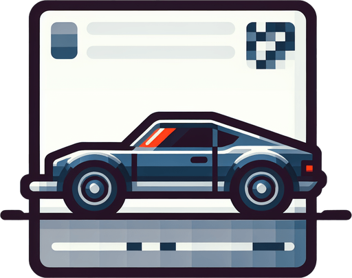 Car.
Single Game Texture.  In-Game asset.  2d.  Blank background.  High contrast.  No shadows