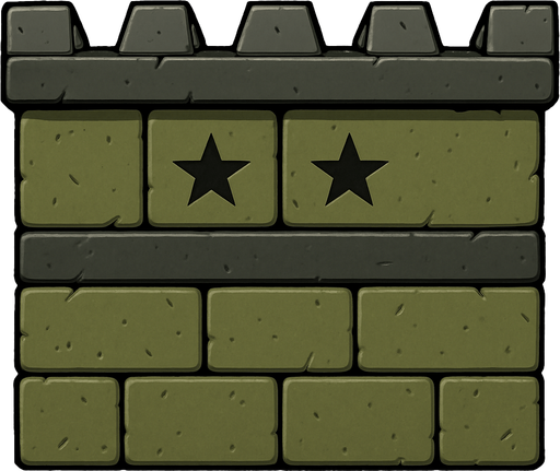 yüksek çözünürlüklü askeri duvar.
In-Game asset.  2d.  High contrast.  No shadows