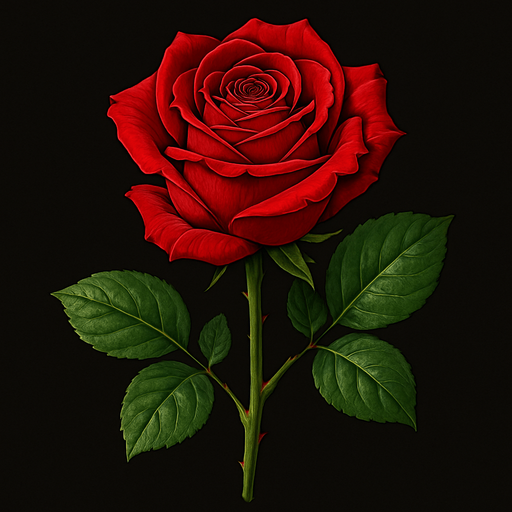red rose realistic.
In-Game asset.  2d.  High contrast.  No shadows