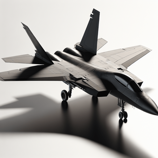 Straight black fighter jet.
Single Game Texture. In-Game asset. 2d. Blank background. High contrast. No shadows.