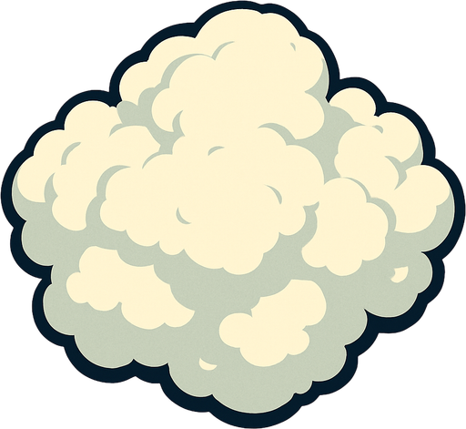 distantCloud top view.
In-Game asset.  2d.  High contrast.  No shadows