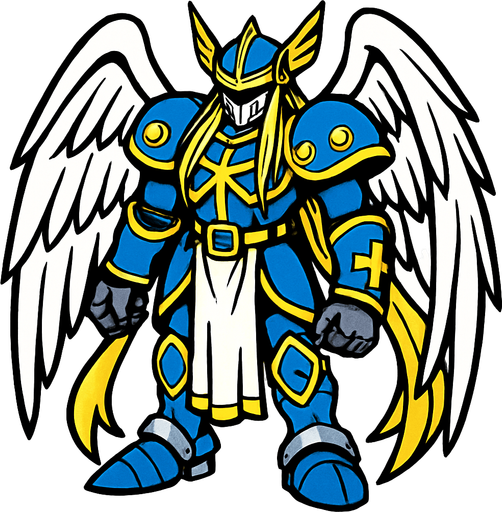 Seraphimon.
In-Game asset.  2d.  High contrast.  No shadows