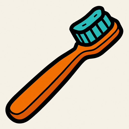 a toothbrush.
In-Game asset.  2d.  High contrast.  No shadows
