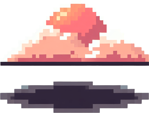 pixelart. a pale sunset cloud..
Single Game Texture. In-Game asset. 2d. Blank background. High contrast. No shadows.