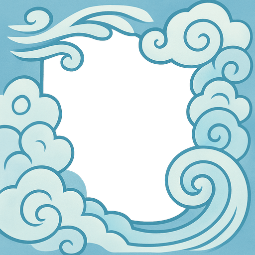 Un marco para una carta que represente al tipo aire