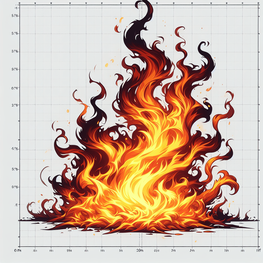 fire.
In-Game asset. 2d. Blank background. High contrast.