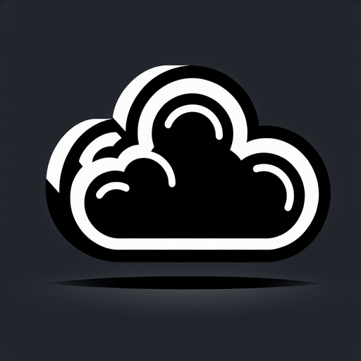 A single cloud.
Single Game Texture.  In-Game asset.  2d.  Blank background.  High contrast.  No shadows