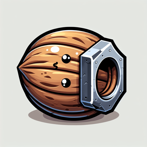 iron walnut, side view, cartoon.
Single Game Texture. In-Game asset. 2d. Blank background. High contrast. No shadows.
