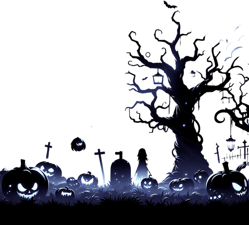 Halloween moonlight.
Single Game Texture. In-Game asset. 2d. Blank background. High contrast. No shadows.