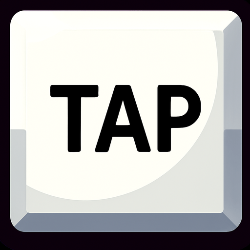 Add the text TAP inside of it. in  black