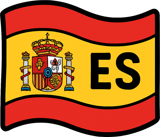 Bandera de idioma español.
In-Game asset.  2d.  High contrast.  No shadows