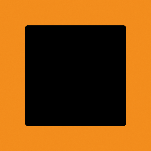 flat black square.
In-Game asset.  2d.  High contrast.  No shadows