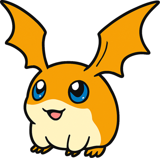 Patamon.
In-Game asset.  2d.  High contrast.  No shadows