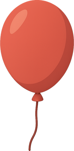 Balloon. No background. Transparent background. Blank background. No shadows. 2d. In-Game asset. flat