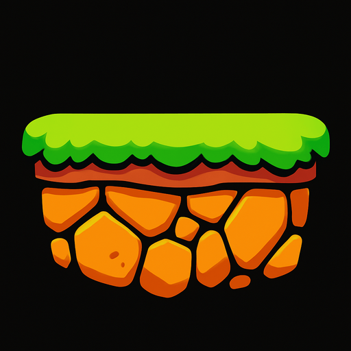 Platform.
In-Game asset.  2d.  High contrast.  No shadows