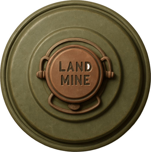 landmine from top view