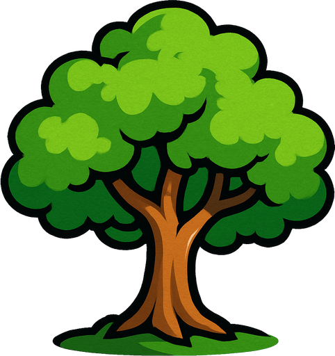 Ağaç.
In-Game asset.  2d.  High contrast.  No shadows