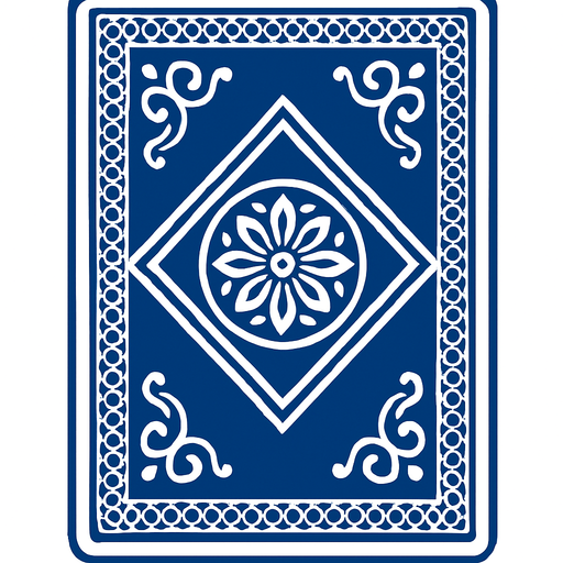 playing cards back.
In-Game asset.  2d.  High contrast.  No shadows