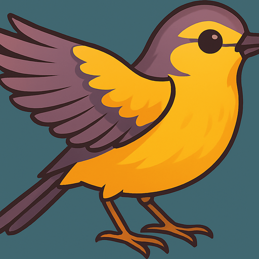 Segunda de tres imagenes que crearan sensacion de movimiento a un pajaro. Esta tendra las alas medio extendidas