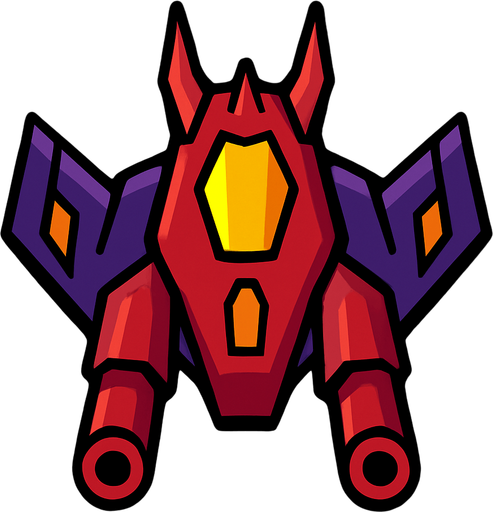 spaceship enemy. In-Game asset. 2d. High contrast. No shadows.
In-Game asset.  2d.  High contrast.  No shadows