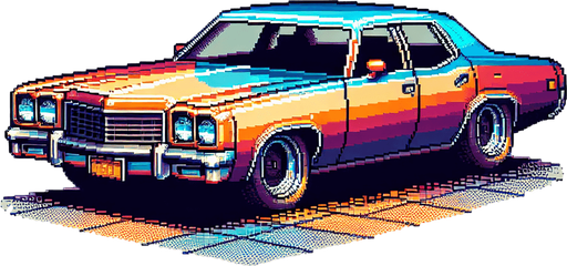 2d pixel car png