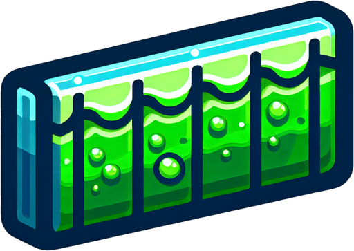 Green water energy bar.
Single Game Texture.  In-Game asset.  2d.  Blank background.  High contrast.  No shadows