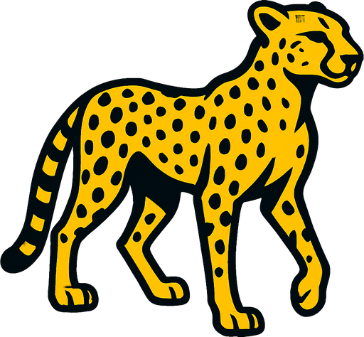 Cheetah.
In-Game asset.  2d.  High contrast.  No shadows