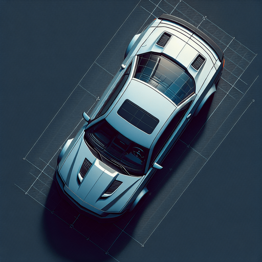 Carro visto desde arriba.
Single Game Texture.  In-Game asset