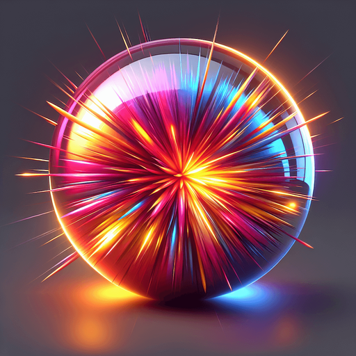 Circular ball projectile from a video game. No background.