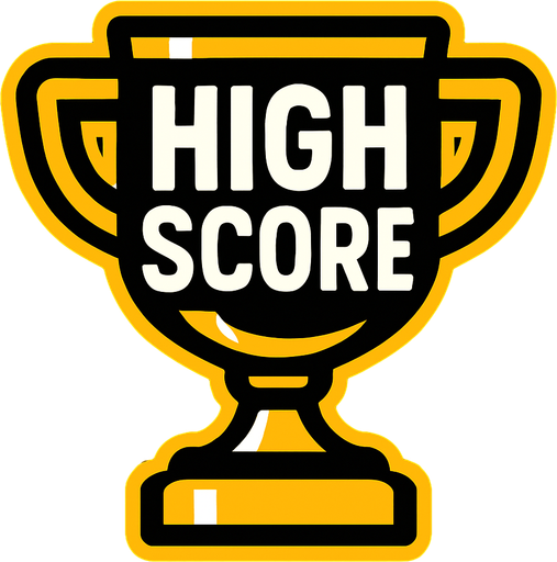 En yüksek skoru gösteren kupa logosu.
In-Game asset.  High contrast.  No shadows