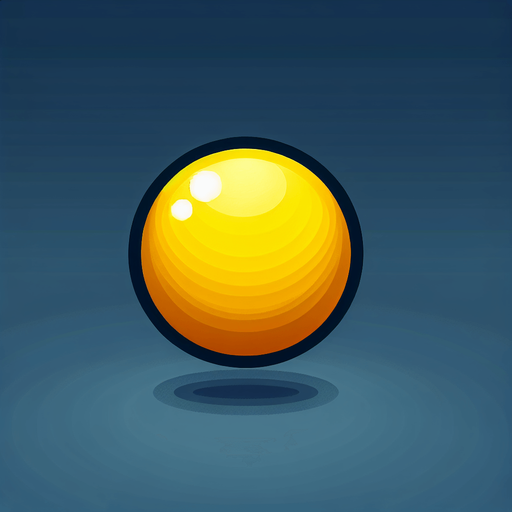 yellow ball.
Single Game Texture.  In-Game asset.  2d.  Blank background.  High contrast.  No shadows