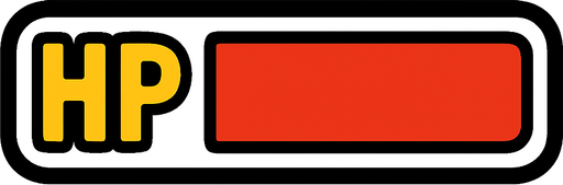 Barra de vida.
In-Game asset.  2d.  High contrast.  No shadows