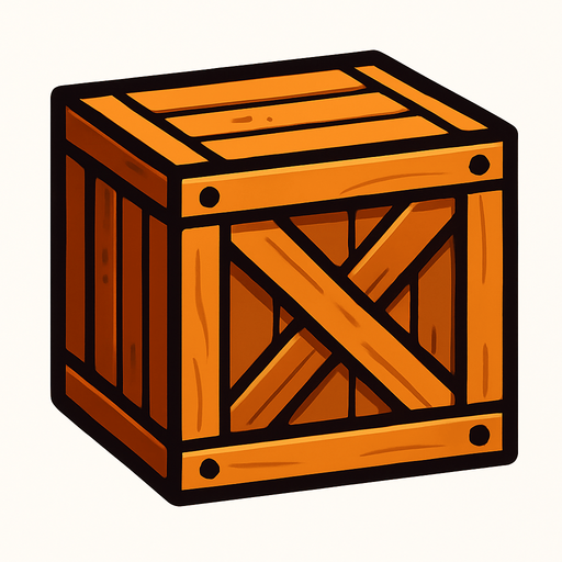 Box.
In-Game asset.  2d.  High contrast.  No shadows