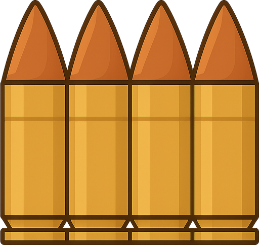 bullet. No background. Transparent background. Blank background. No shadows. 2d. In-Game asset. flat
