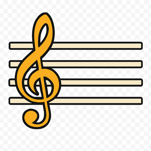 sol anahtarı ve solfej çizgileri png