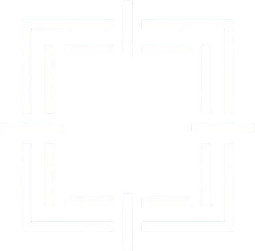 4:3 Simple rectangle white outline. Black background