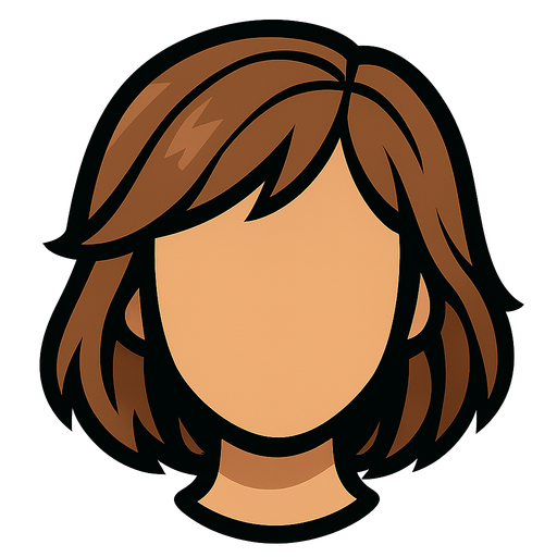 A head with hair.
In-Game asset.  2d.  High contrast.  No shadows
