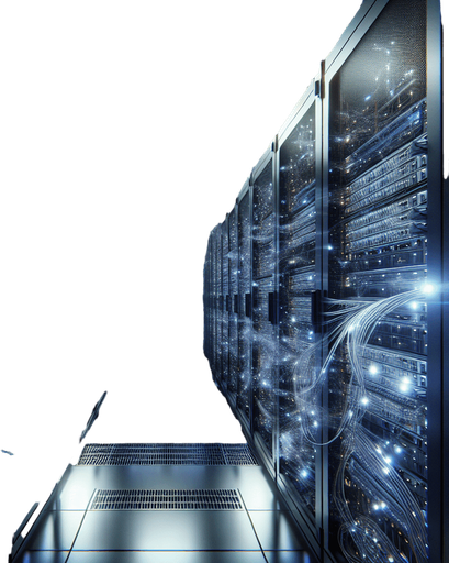 Awesome background showing AI Datacenter