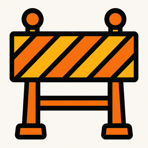 Barrier.
In-Game asset.  2d.  High contrast.  No shadows