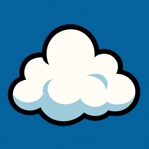 cloud image.
In-Game asset.  2d.  High contrast.  No shadows