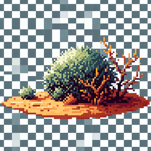 desert bush.
video game sprite