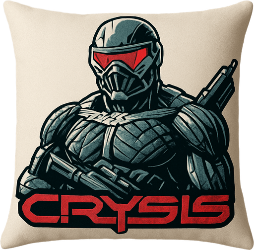 crysis oyunu karakteri resmi olan yastık.
In-Game asset.  2d.  High contrast.  No shadows