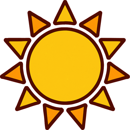 Sunny weather.
In-Game asset.  2d.  High contrast.  No shadows