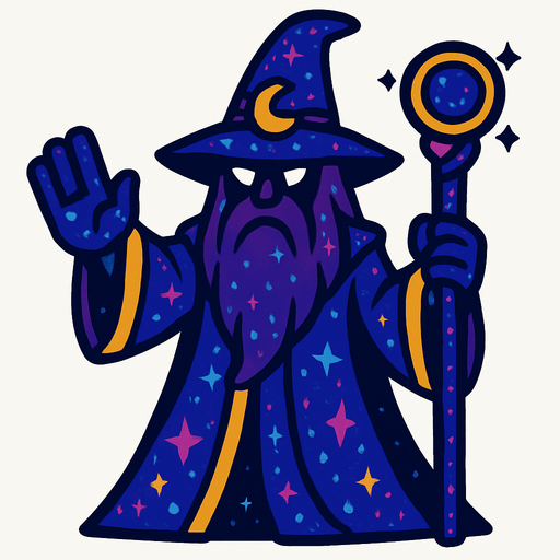 Mago astral.
In-Game asset.  2d.  High contrast.  No shadows