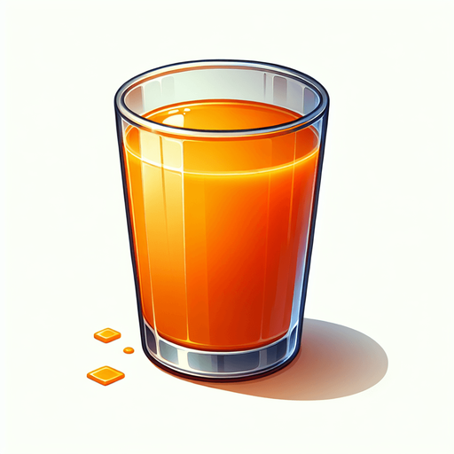 A nice glass of orange juice.
Single Game Texture. In-Game asset. 2d. Blank background. High contrast. No shadows.