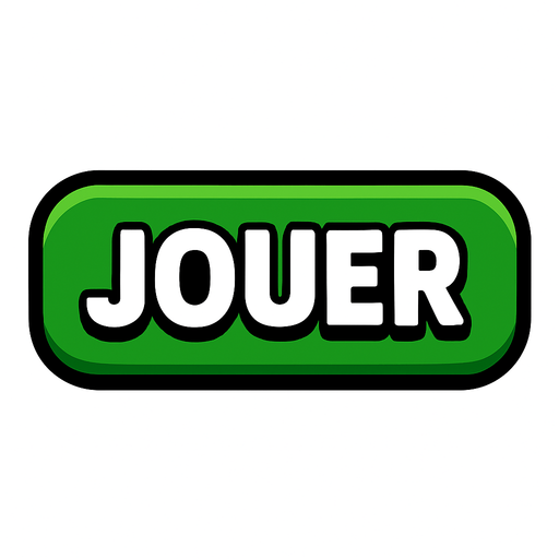 JOUER GREEN BUTTON.
In-Game asset.  2d.  High contrast.  No shadows