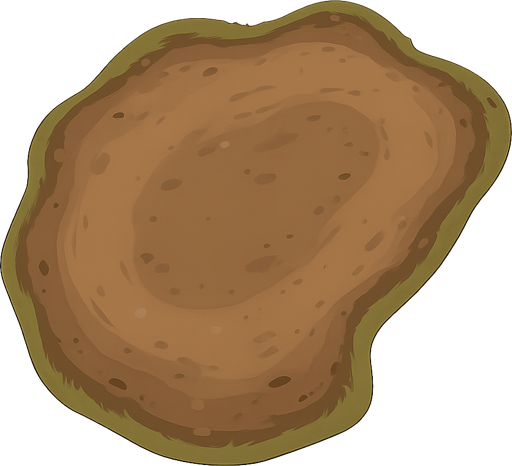dirt road. No background. Transparent background. Blank background. No shadows. 2d. In-Game asset. flat
